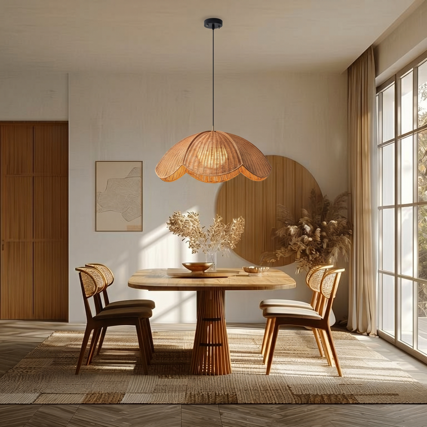 Japanese Wabi-Sabi Style Retro Pendant Light for Dining Room Bedroom Living Room