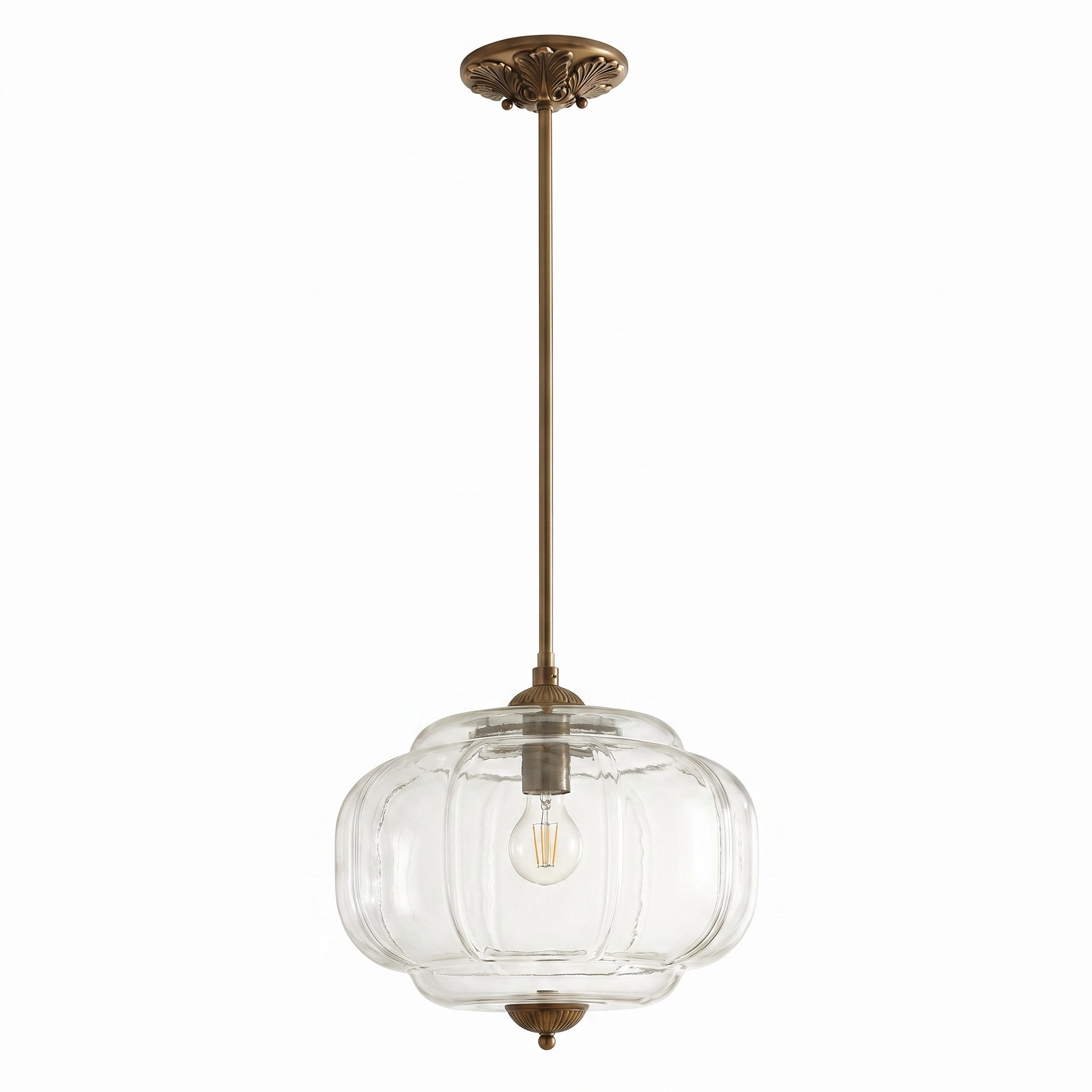 Mid Century Style Vintage Glass Ceiling Light for Kitchen Island and Dining Area