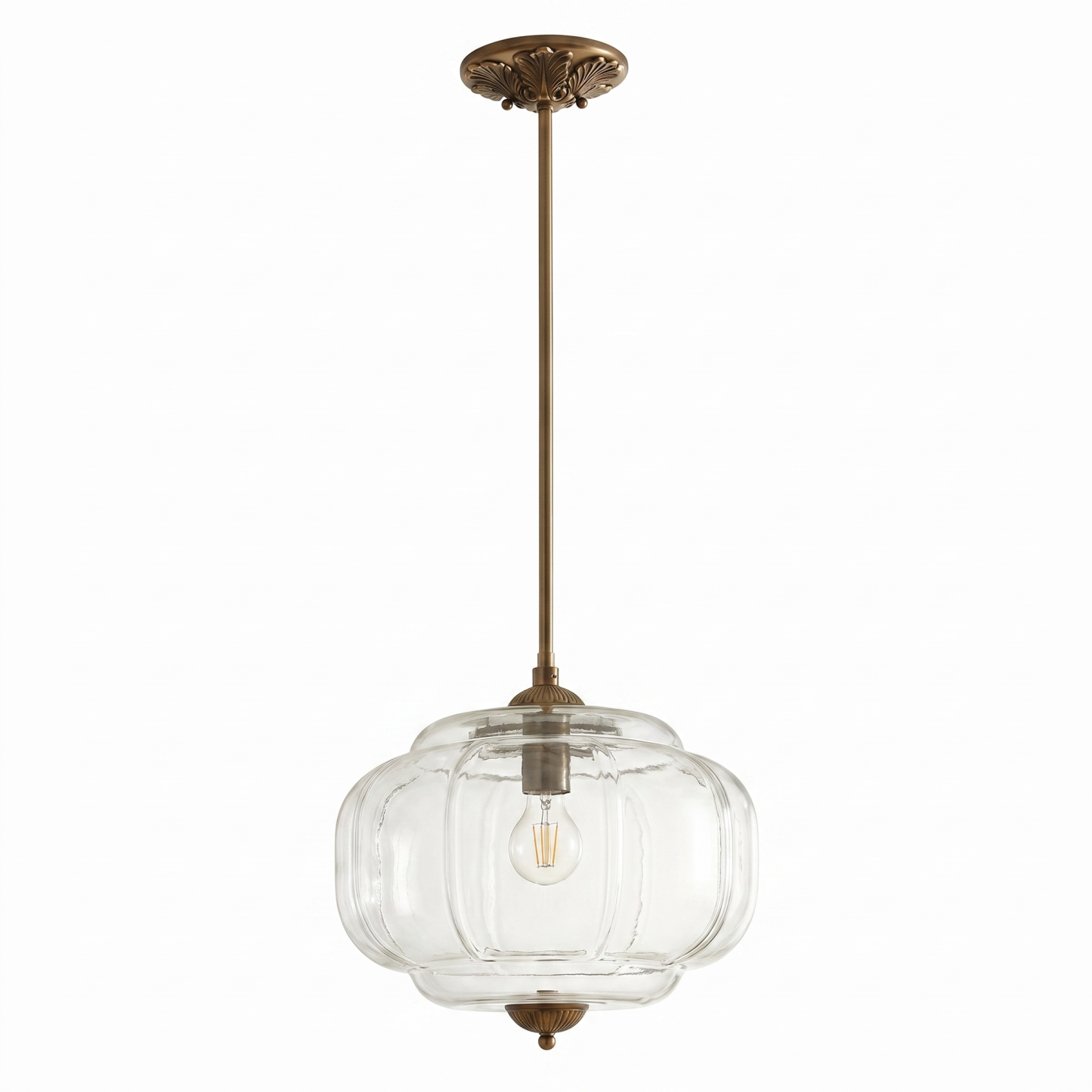 Mid Century Style Vintage Glass Ceiling Light for Kitchen Island and Dining Area