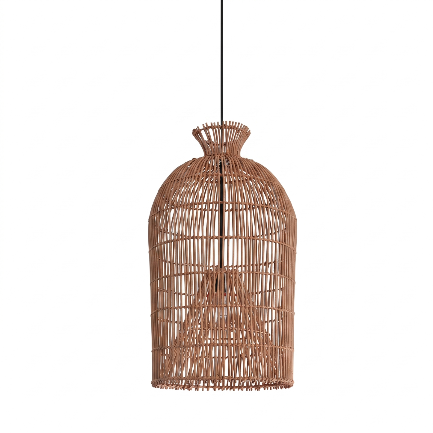 Handcrafted Rattan Pendant Light Retro Wabi-Sabi-style Chandelier for Dining Room Kitchen Island