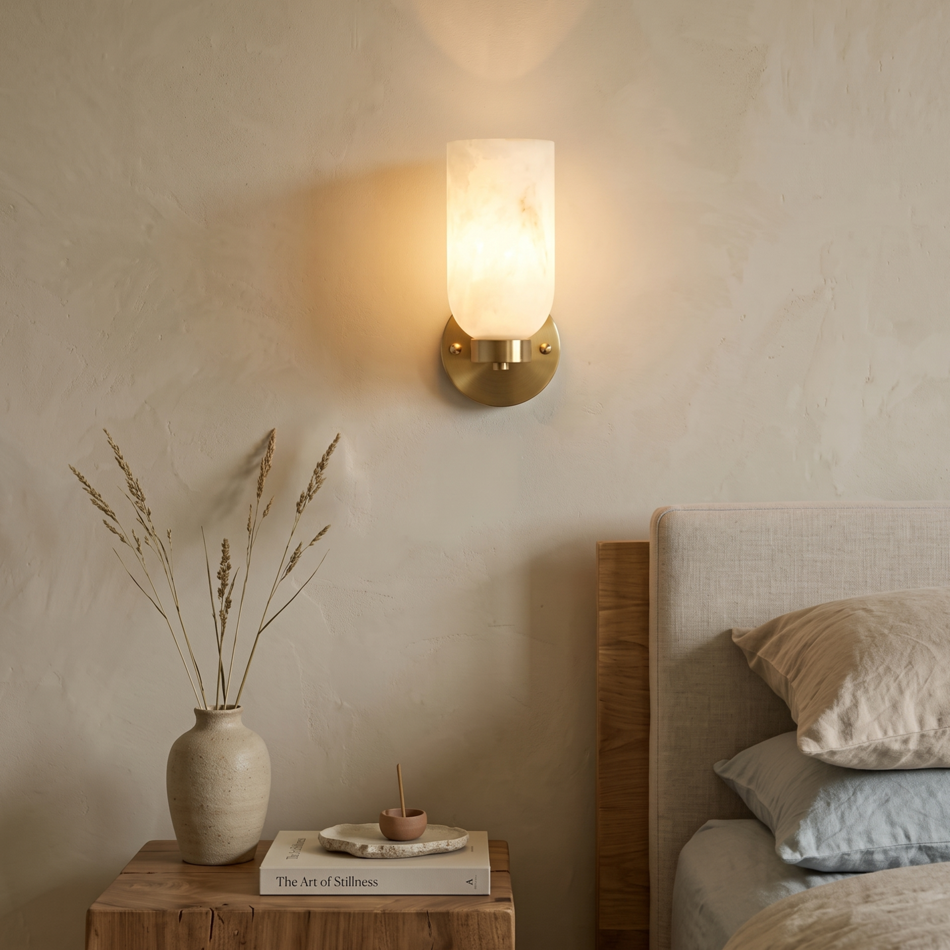 Modern Faux Marble Wall Sconce Bedroom and Hallway