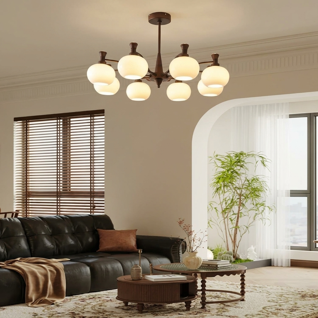 Medieval Style American Wood Chandelier for Living Room