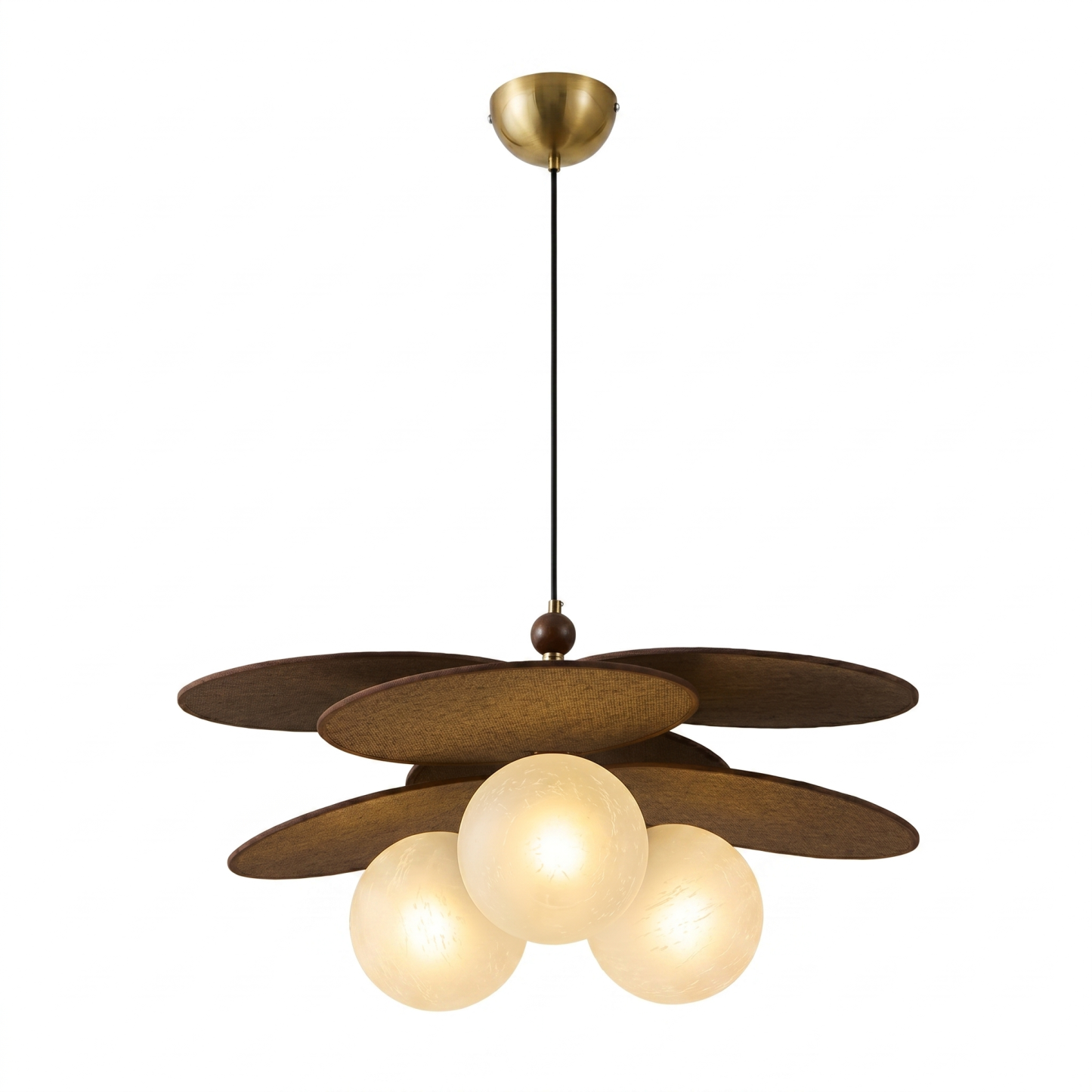 French Vintage Style Raffia Rattan Woven Dining Room Chandelier