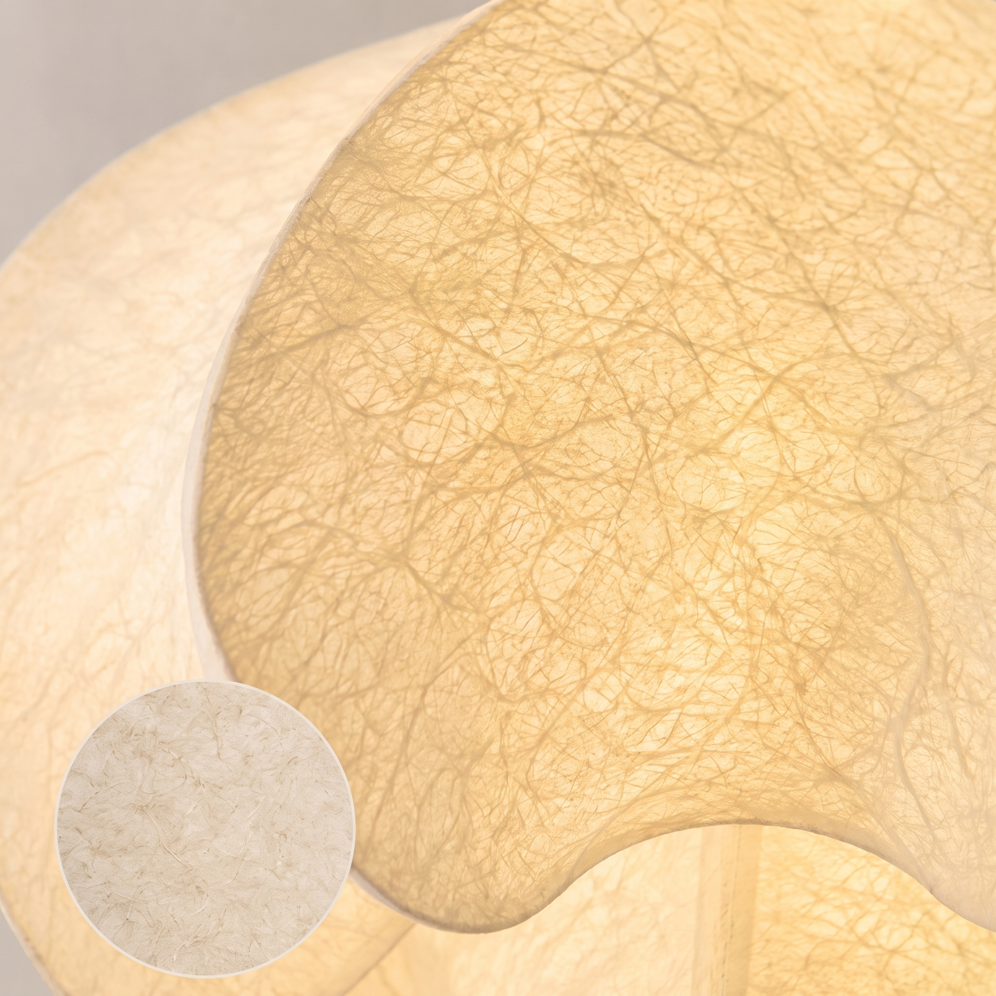  Scandinavian Minimalism Silk Pendant Light -Organic Modern Chandelier for Dining Room Living Room