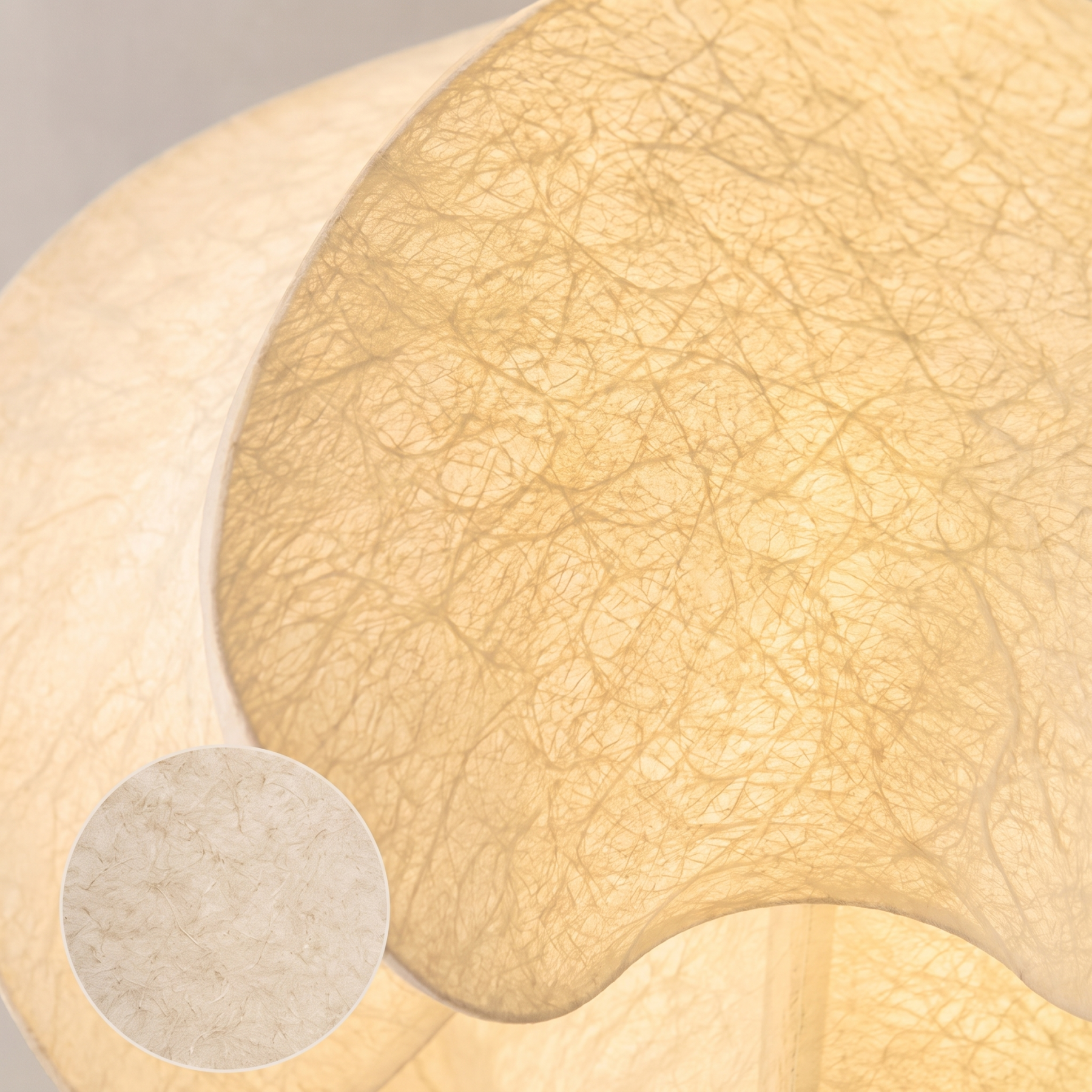  Scandinavian Minimalism Silk Pendant Light -Organic Modern Chandelier for Dining Room Living Room