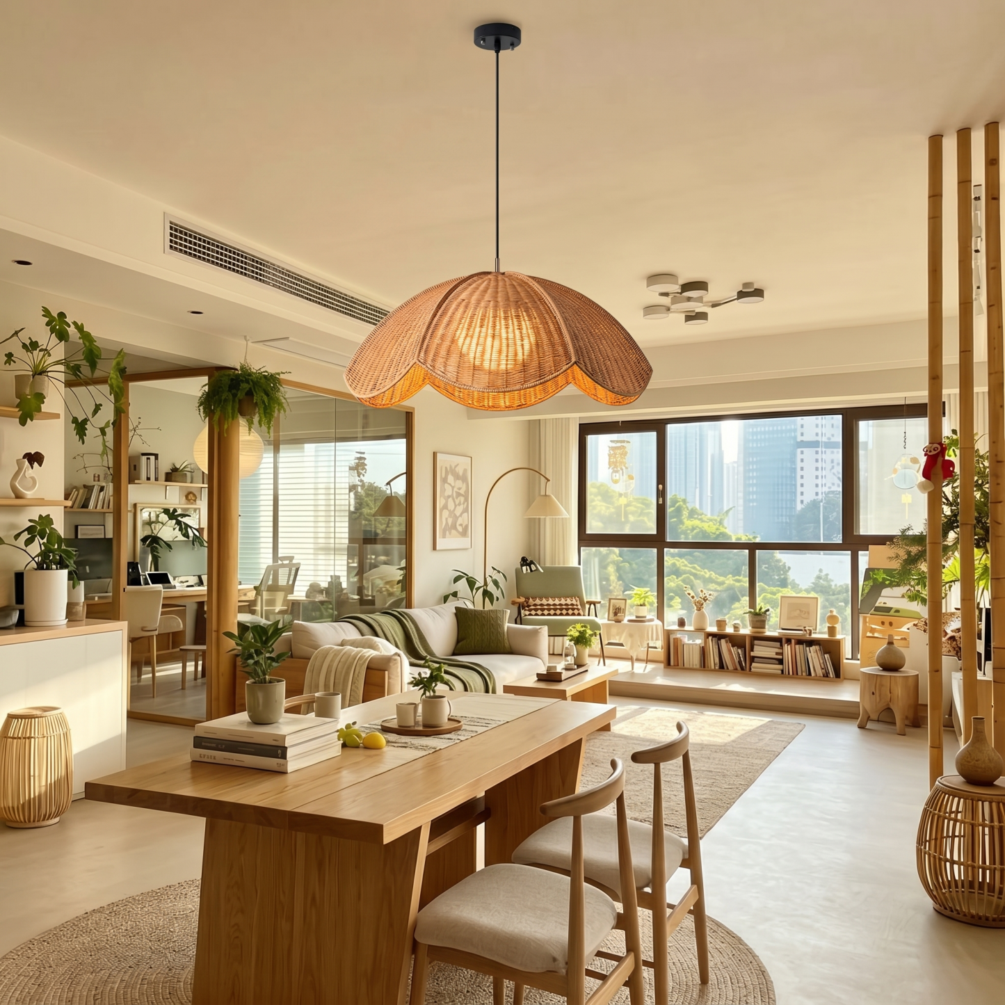 Japanese Wabi-Sabi Style Retro Pendant Light for Dining Room Bedroom Living Room