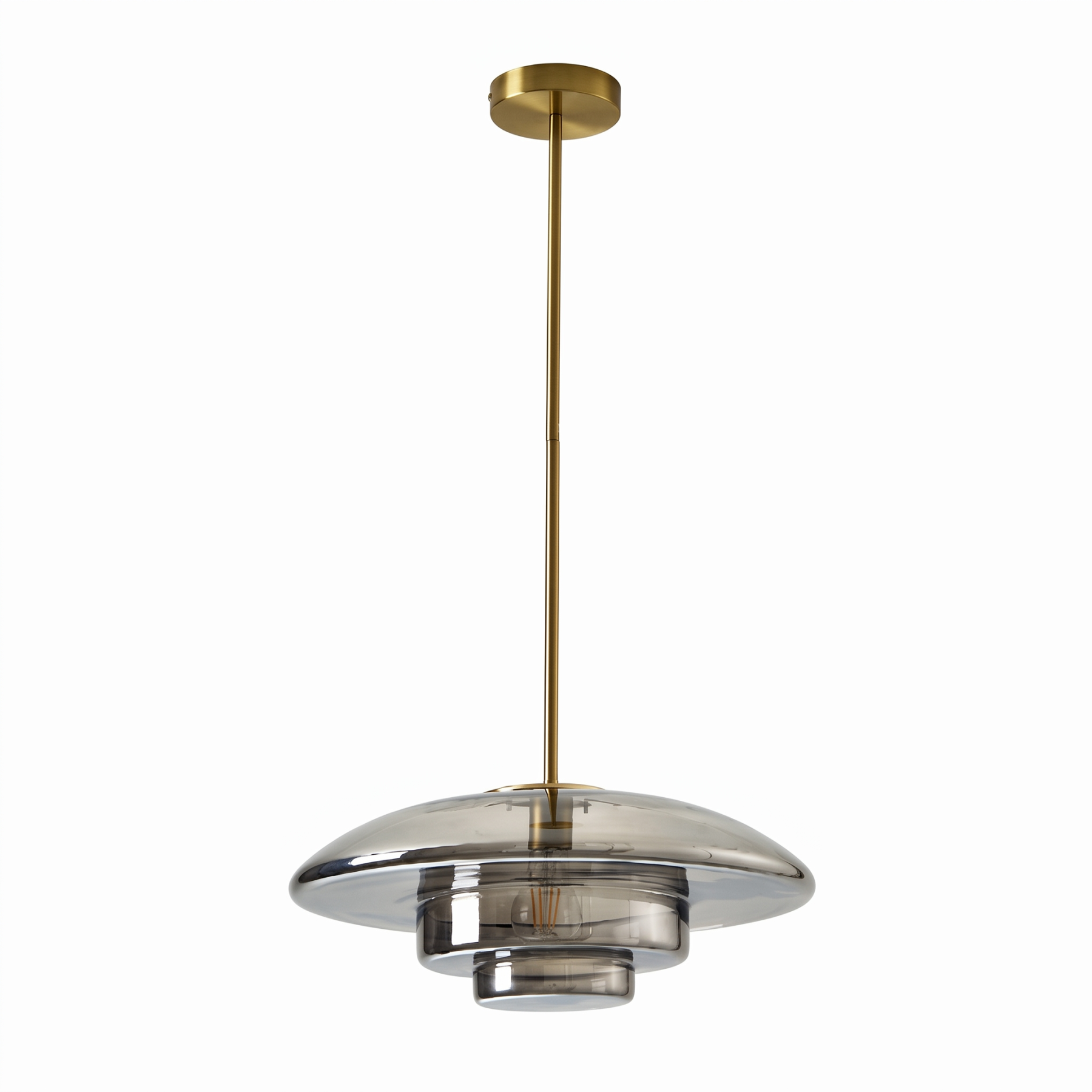 Vintage Bauhaus Tiered Glass Pendant Light for Living Room