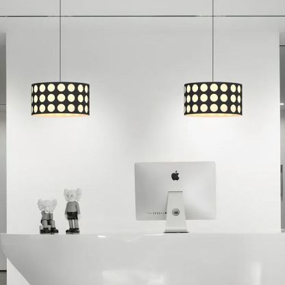 Classic Black and White Polka Dots Pendant Lamp-labpiecesign