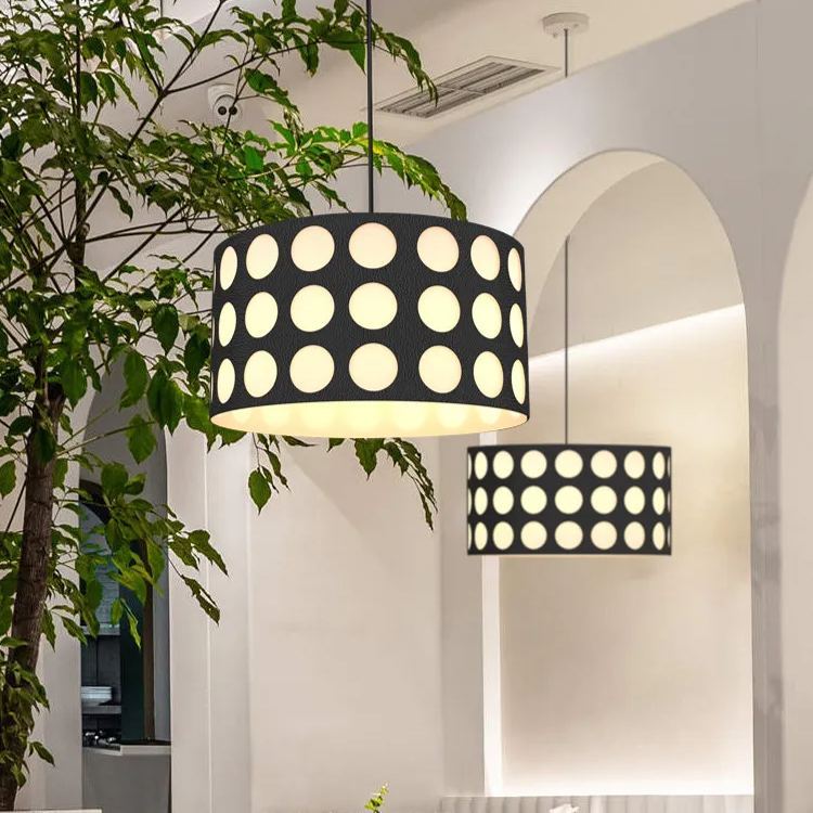 Classic Black and White Polka Dots Pendant Lamp