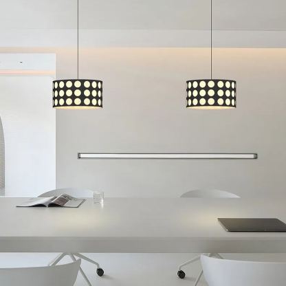 Classic Black and White Polka Dots Pendant Lamp-labpiecesign