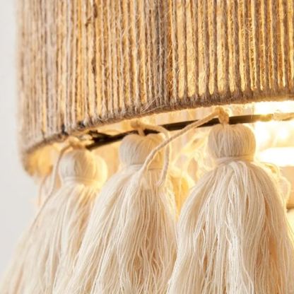 Japanese-style wall lamp Wabi-sabi style retro hemp rope wall lamp-labpiecesign