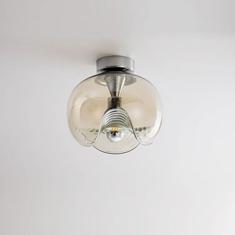 Medieval Glass Wall Lamp aisle Bauhaus wave pattern ceiling lamp