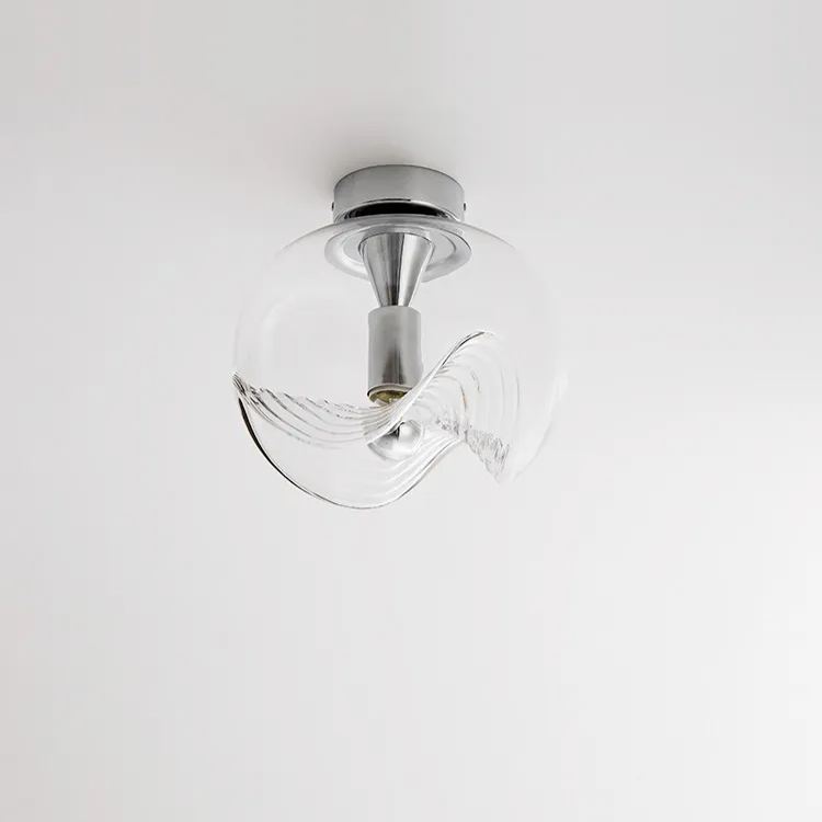 Medieval Glass Wall Lamp aisle Bauhaus wave pattern ceiling lamp