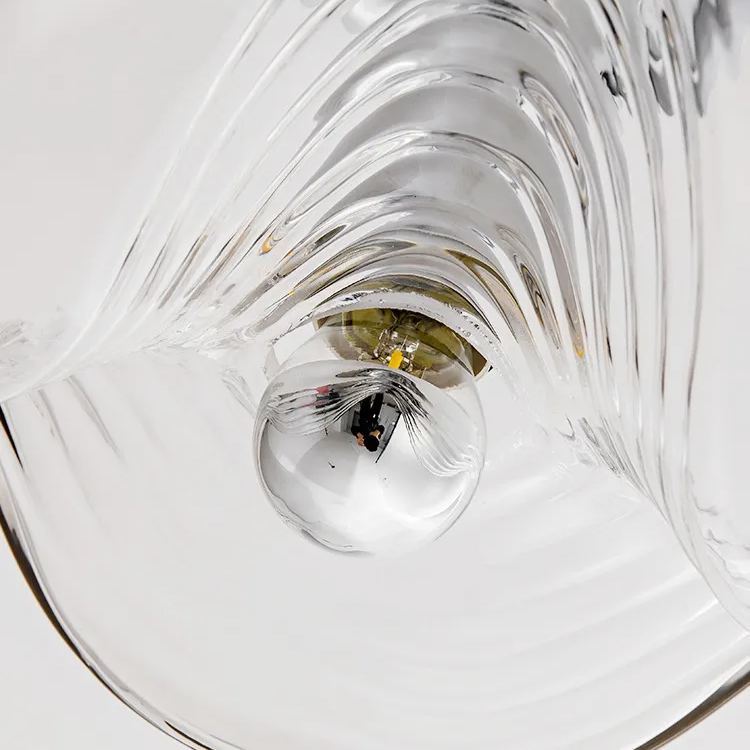 Medieval Glass Wall Lamp aisle Bauhaus wave pattern ceiling lamp-labpiecesign