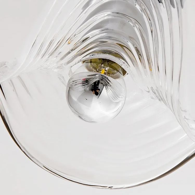 Medieval Glass Wall Lamp aisle Bauhaus wave pattern ceiling lamp-labpiecesign