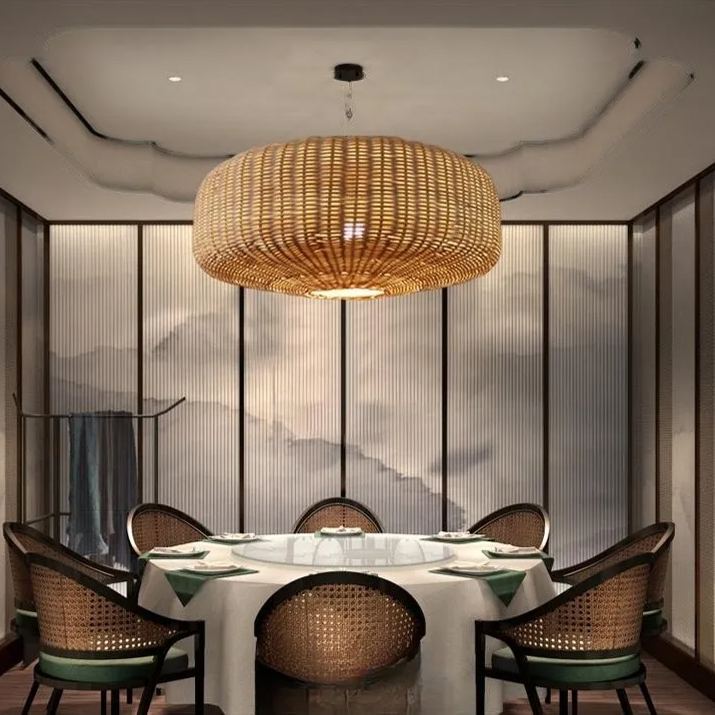 Rattan Hand-Woven Pendant Light-labpiecesign