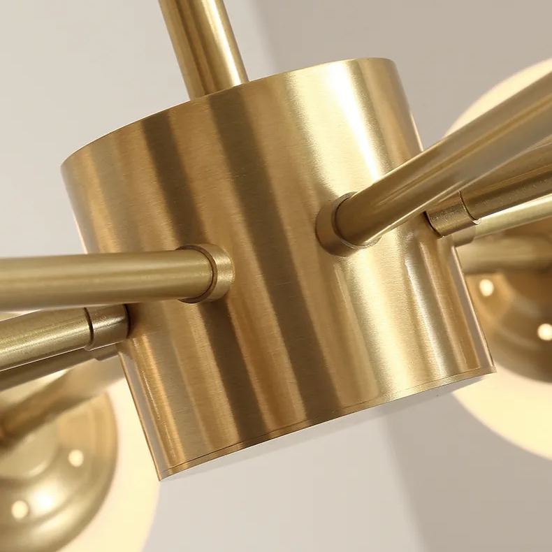 Nordic Copper Living Room Sputnik Pendant Lights Modern Luxury Creative Spherical Glass Chandelier -labpiecesign