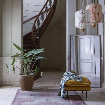 Bamboo Pattern Fabric Chinese Style Pendant Light-labpiecesign