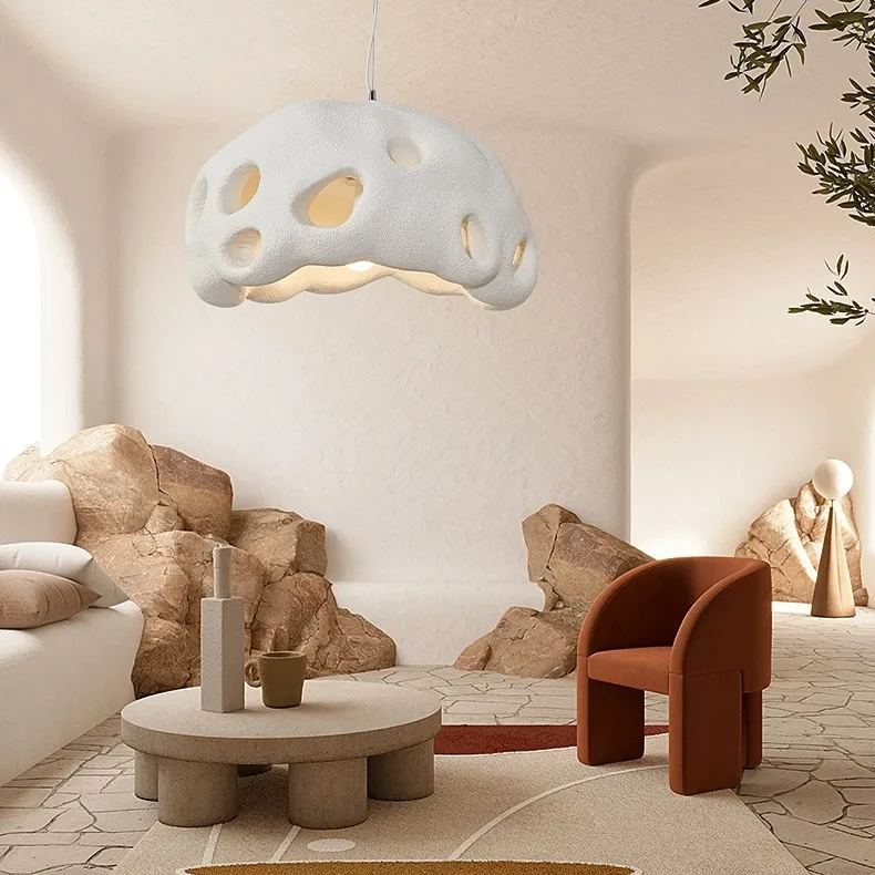 Wabi-sabi style living room simple dining room creative pendant light-labpiecesign