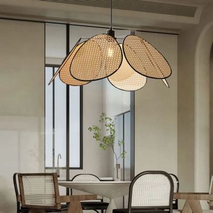 New wabi-sabi style retro restaurant bar rattan lamp-labpiecesign