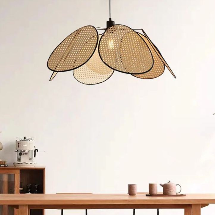 New wabi-sabi style retro restaurant bar rattan lamp-labpiecesign