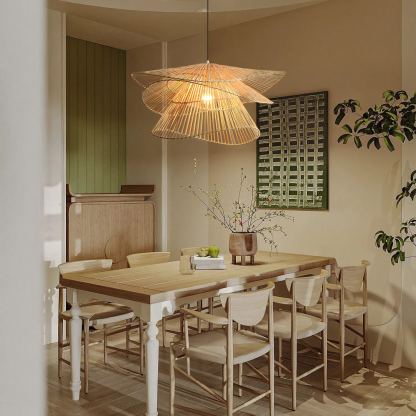 Vintage Bamboo Island Pendant Light -labpiecesign