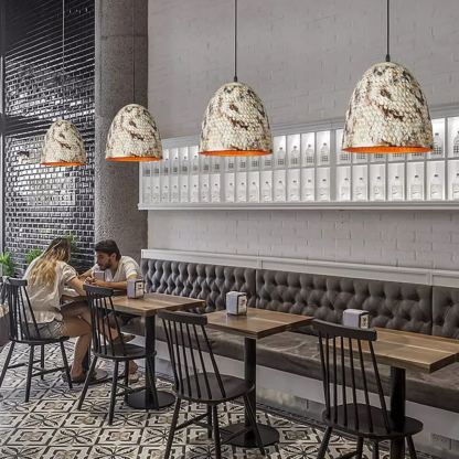 Industrial Style Snake Pattern Metal Pendant Light-labpiecesign