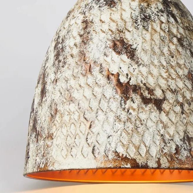 Industrial Style Snake Pattern Metal Pendant Light-labpiecesign