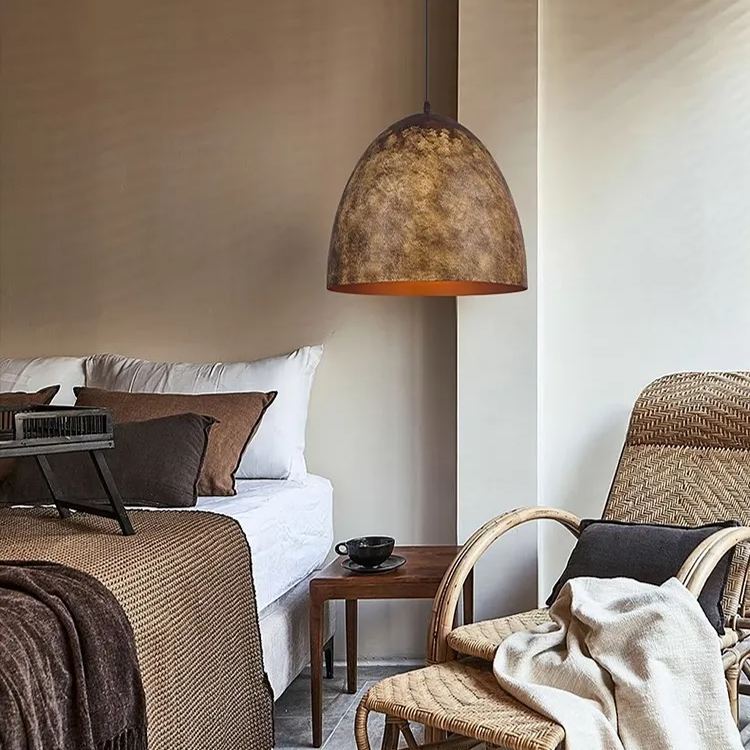 Industrial Style Brown Distressed Retro Metal Pendant Light-labpiecesign