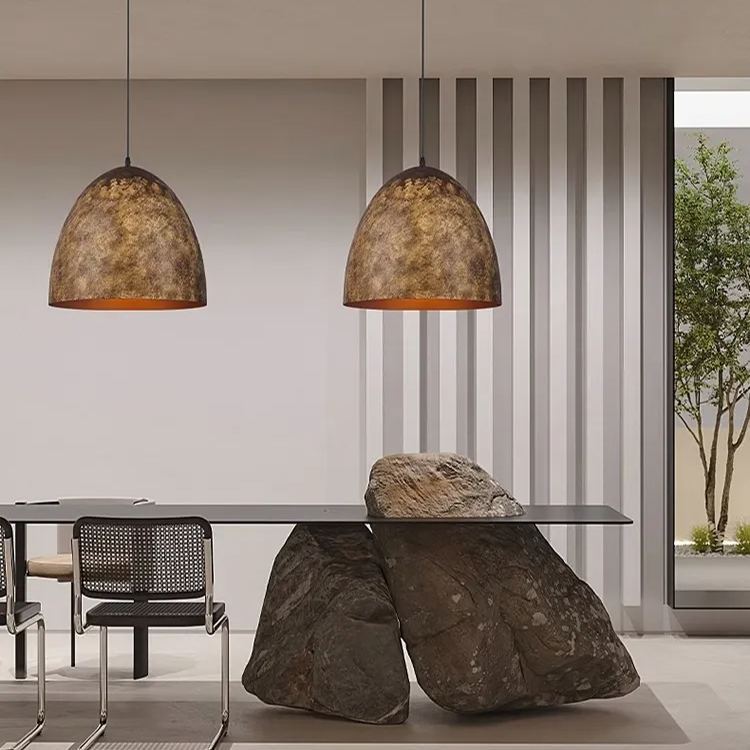 Industrial Style Brown Distressed Retro Metal Pendant Light-labpiecesign