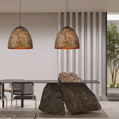 Industrial Style Brown Distressed Retro Metal Pendant Light-labpiecesign