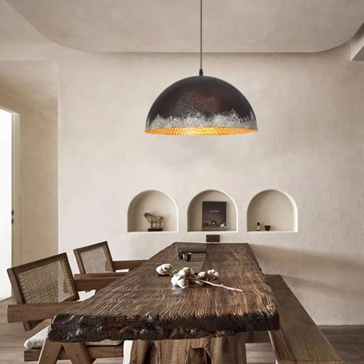 Industrial Style Brown Distressed Retro Metal Pendant Light-labpiecesign