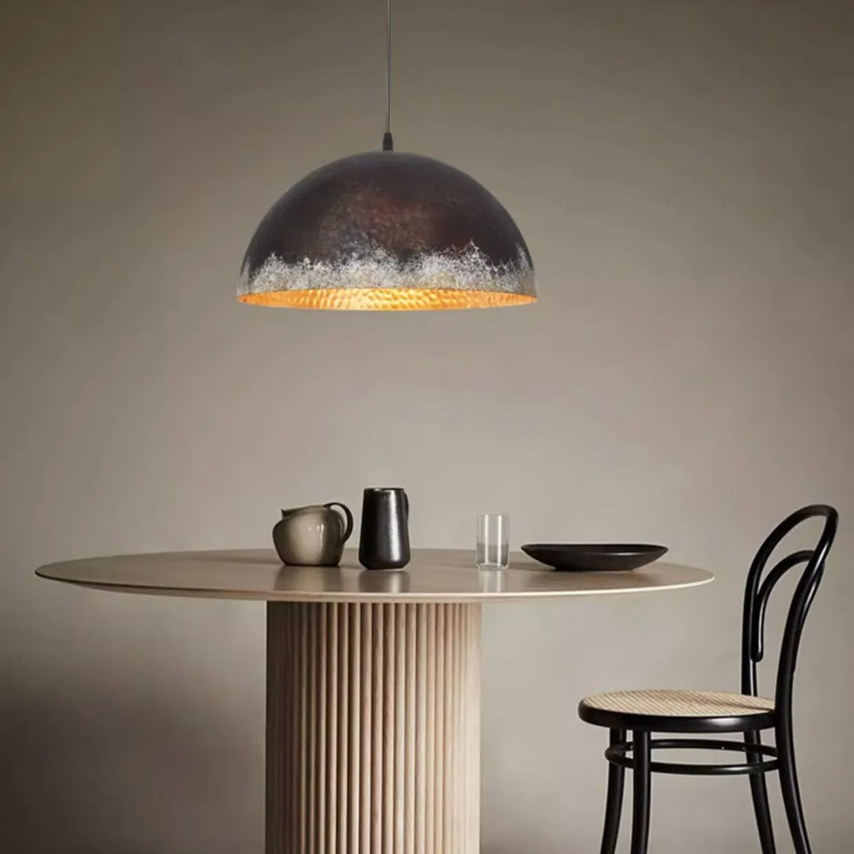 Industrial Style Brown Distressed Retro Metal Pendant Light-labpiecesign