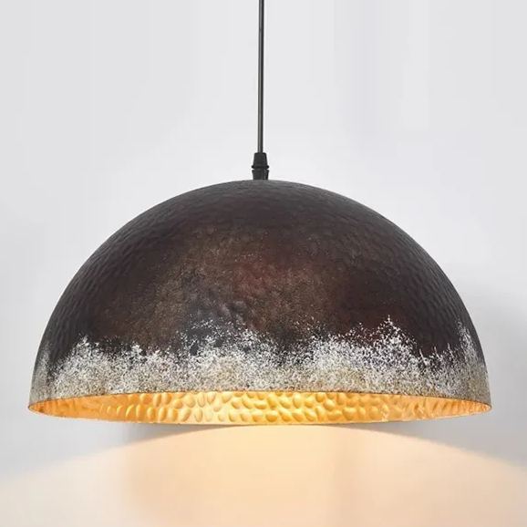 Industrial Style Brown Distressed Retro Metal Pendant Light-labpiecesign