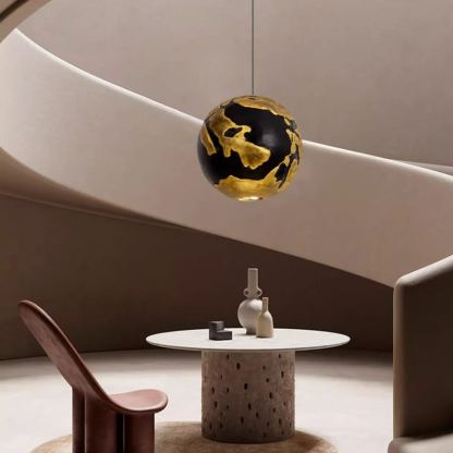 Personalized Art Designer Creative Wabi-sabi Style Earth Pendant Light-labpiecesign