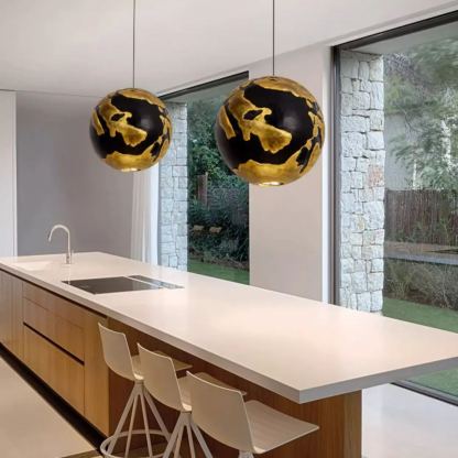 Personalized Art Designer Creative Wabi-sabi Style Earth Pendant Light-labpiecesign