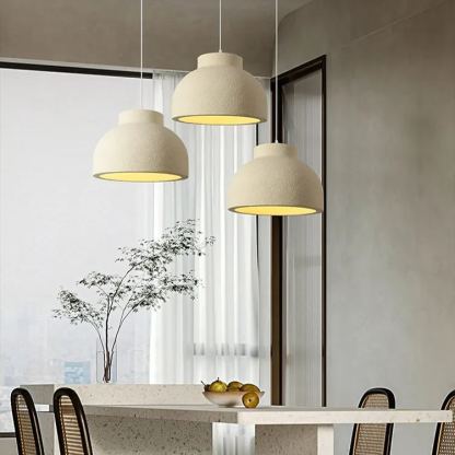 Wabi-Sabi Style Resin Bowl Shape Pendant Lamp-labpiecesign