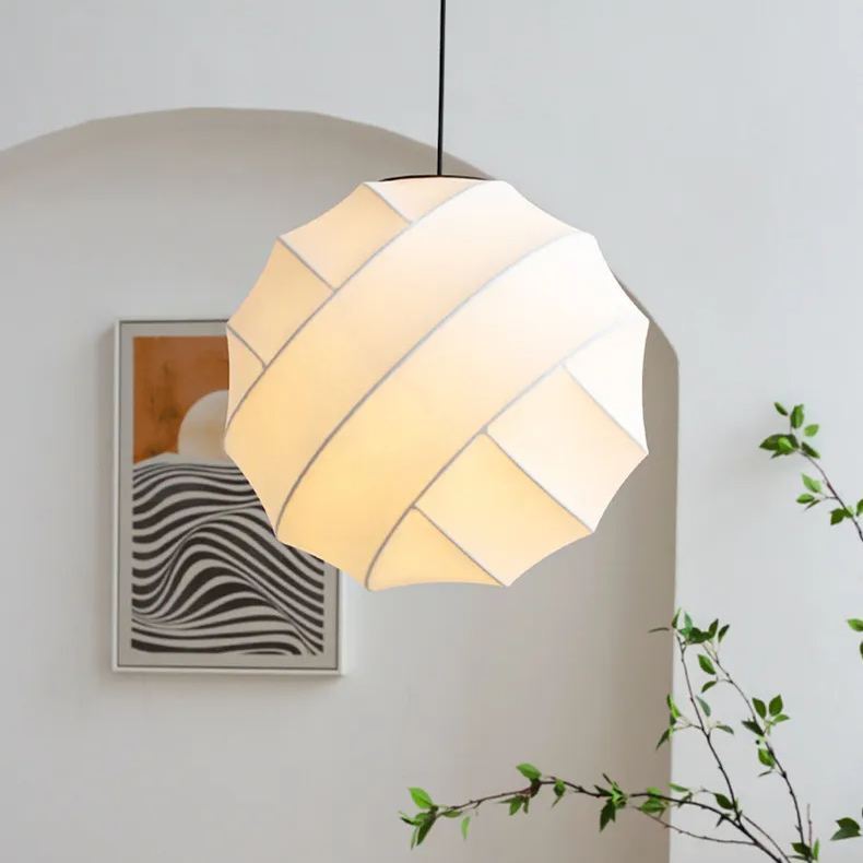 Silkworm Intentional Modern Lantern Cocoon Pendant Lamp -labpiecesign