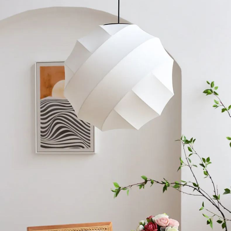 Silkworm Intentional Modern Lantern Cocoon Pendant Lamp -labpiecesign