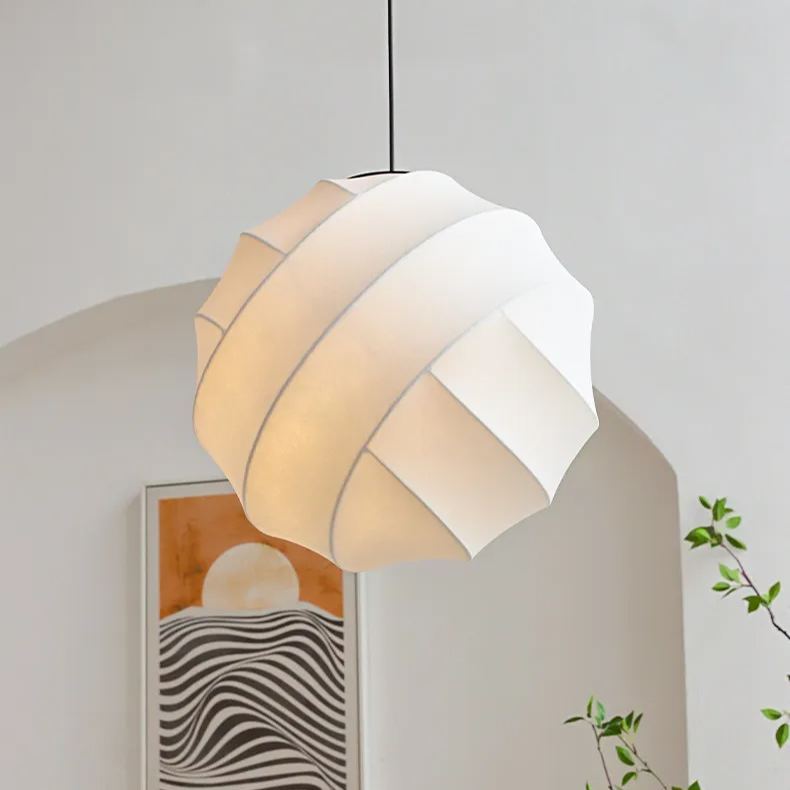 Silkworm Intentional Modern Lantern Cocoon Pendant Lamp -labpiecesign
