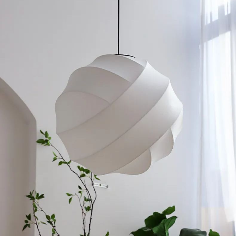 Silkworm Intentional Modern Lantern Cocoon Pendant Lamp -labpiecesign