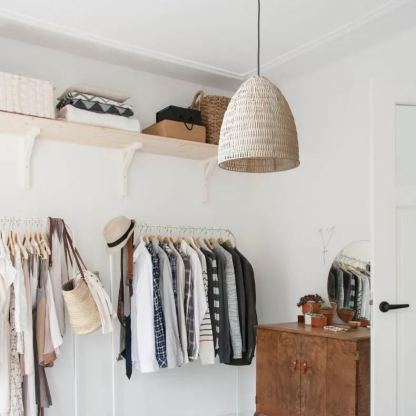 Japanese wabi-sabi style handmade rattan pendant light-labpiecesign