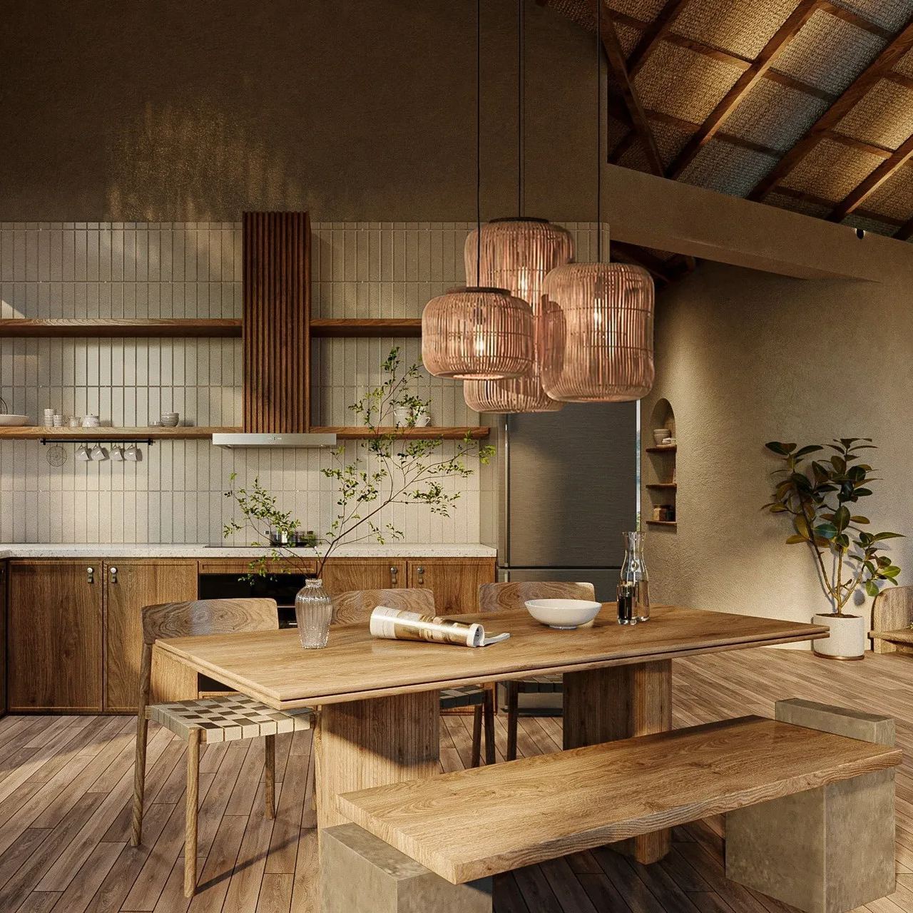 New Hand Knitted Rattan Pendant Lights-labpiecesign