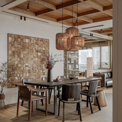 New Hand Knitted Rattan Pendant Lights-labpiecesign