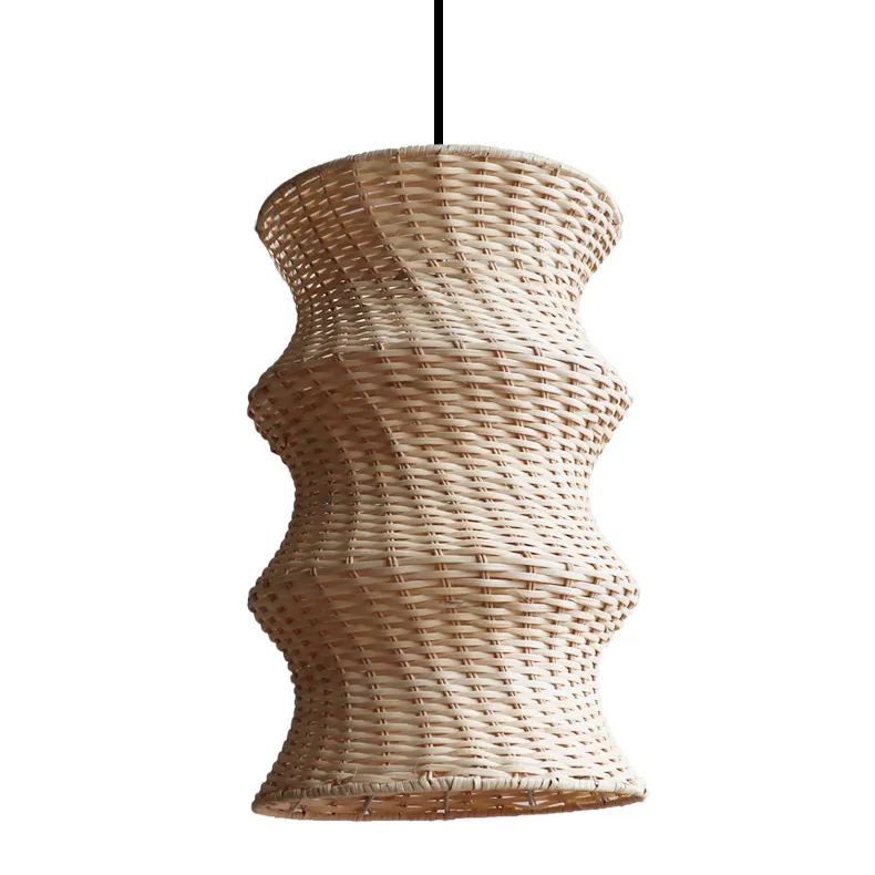 Japanese design wabi-sabi handmade creative style woven pendant light