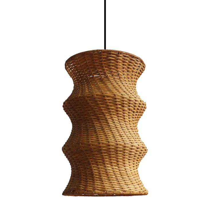 Japanese design wabi-sabi handmade creative style woven pendant light