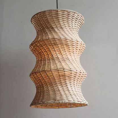 Japanese design wabi-sabi handmade creative style woven pendant light-labpiecesign