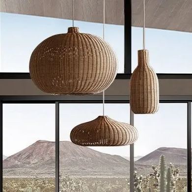 Warm Light Wicker Pendant Lamp,Kitchen Island Lamp,Housewarming Gift-labpiecesign