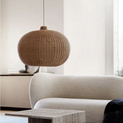 Warm Light Wicker Pendant Lamp,Kitchen Island Lamp,Housewarming Gift-labpiecesign