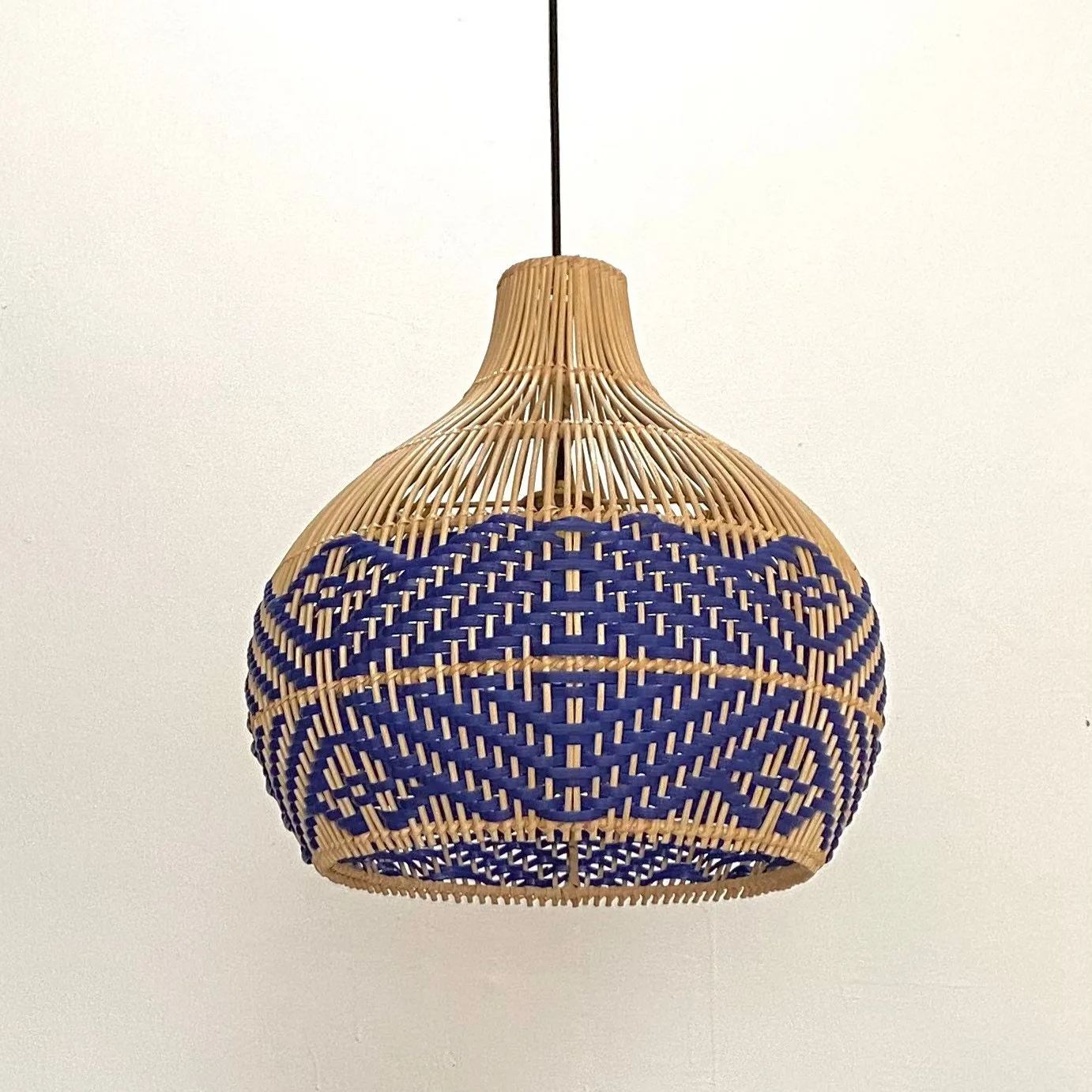 Blue Rattan Pendant Light Interior Designer Favorite